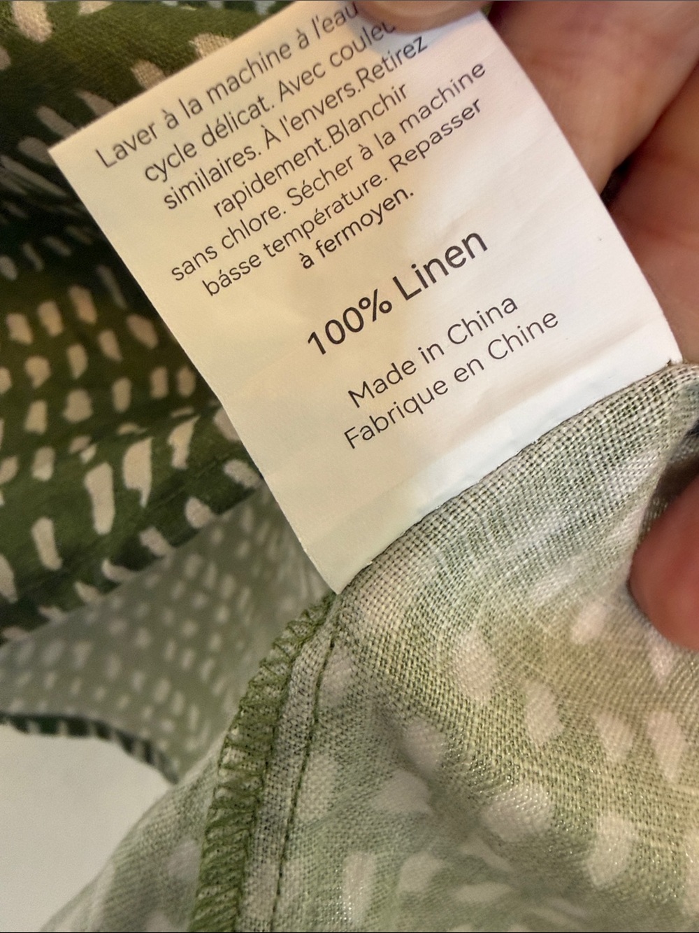 Lintico Relaxed Green Printed Short Sleeve Top - Picture 4 of 6